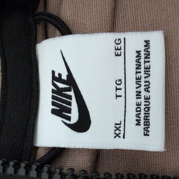 Nike Sportswear Tech Fleece Full Zip Light Brown Hoodie DX0822 Sweatshirt XXL - Picture 7 of 14